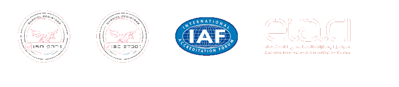 ISO 9001, ISO 27001, IAF, and EIAC accreditation badges